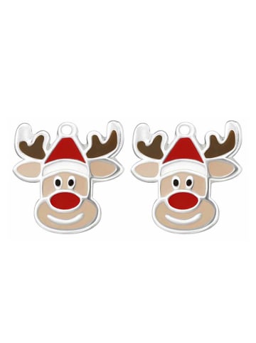 schmuck23 Silber Ohrringe 925 Weihnachten Rentier 0,7 cm x 0,8 cm