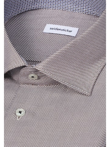 Seidensticker Business Hemd Regular in Braun