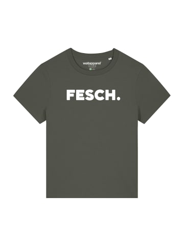 wat? Apparel T-Shirt Fesch in Khaki