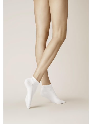 Kunert Sneakersocken Liz Plush druckfreier Bund in White