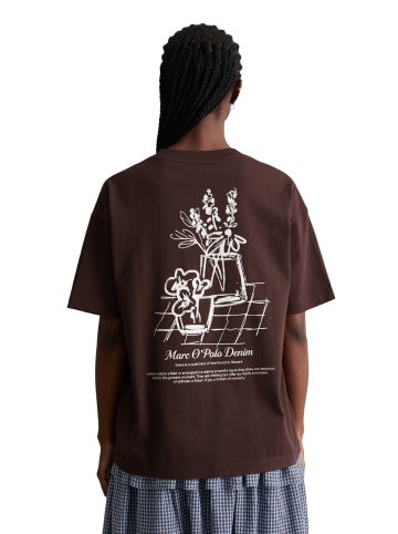 Marc O'Polo DENIM Logo-T-Shirt relaxed in Burnt Aubergine