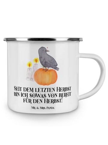 Mr. & Mrs. Panda Teetasse Herbstvorfreude mit Spruch in Weiß