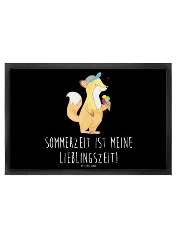 Mr. & Mrs. Panda Fußmatte Sommer Freude mit Spruch in Schwarz
