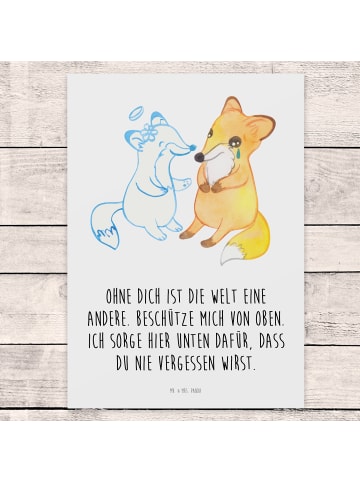 Mr. & Mrs. Panda Trauerspruchkarte Trauer Schwester mit Spruch in Weiß