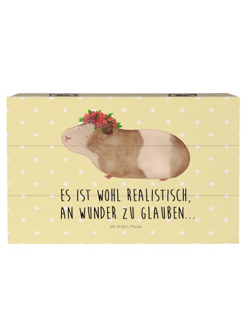 Mr. & Mrs. Panda Box mit Deckel Meerschweinchen Weisheit mit Spruch in Gelb Pastell