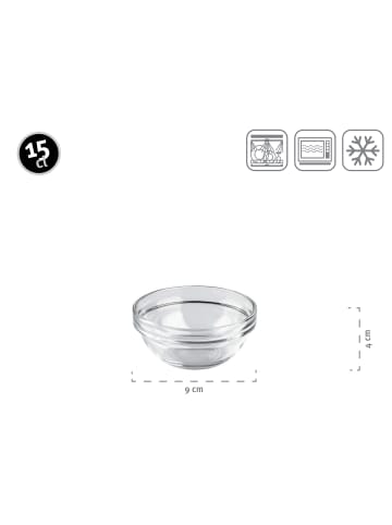 Luminarc Schüssel 9 cm 6-er Set EMPILABLE in Transparent