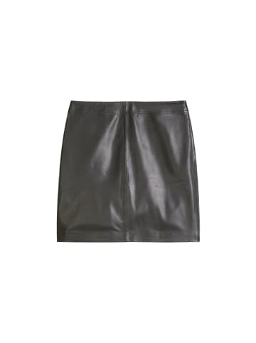 Marc O'Polo Ausgestellter Lederminirock im Wickel-Stil in Schwarz