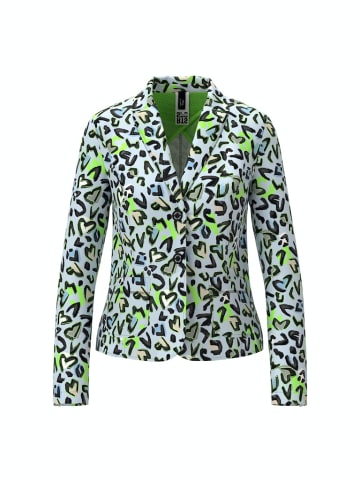 MARC CAIN Taillierter Blazer mit Allover-Print in Blau