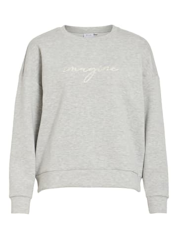 Vila Langärmeliges Sweatshirt in Light Grey Melange
