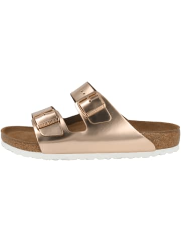 Birkenstock Sandale Arizona Glattleder Weichbettung schmal in braun