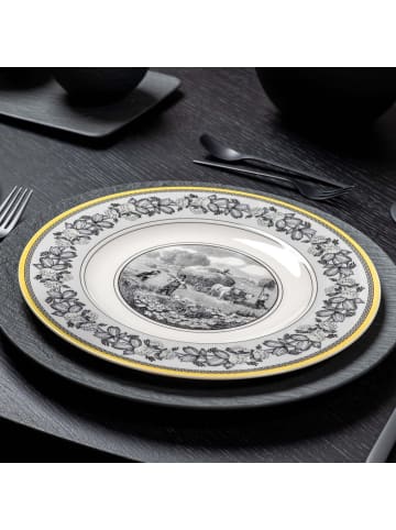 Villeroy & Boch 6er Set Speiseteller Audun Ferme ø 27,1 cm in weiß-grau-gelb