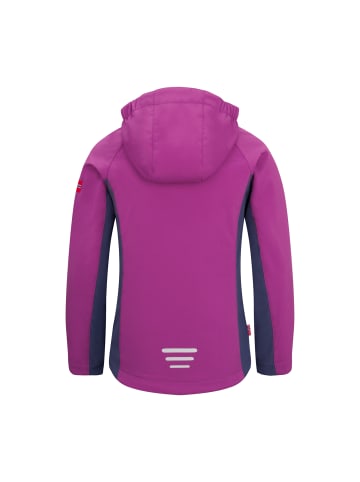 Trollkids Softshell Jacke "Kristiansand" in Malvenpink/Violettblau/Papayaorange