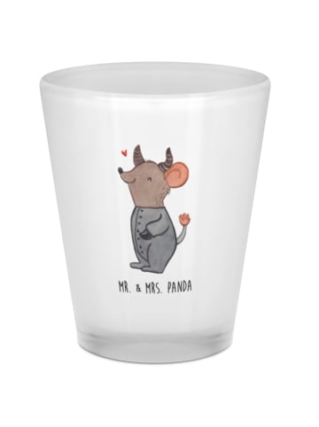 Mr. & Mrs. Panda Schnapsglas Stier Astrologie ohne Spruch in Transparent