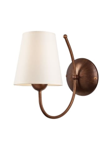 Licht-Erlebnisse Wandlampe (H)28 cm in Shabby Braun Antik Creme