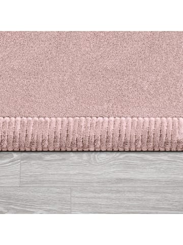 KADIMA DESIGN Hochflor Teppich waschmaschinenwaschbar Unifarben  Schlafzimmer in Pink