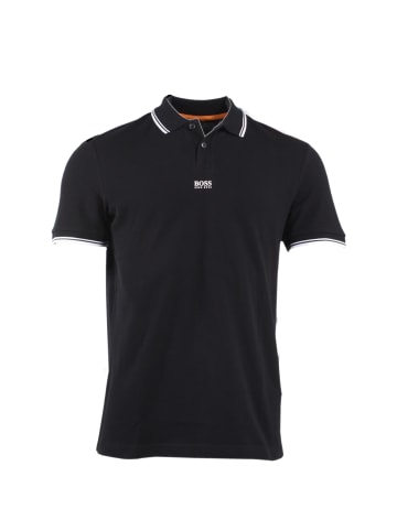 BOSS Slim Fit halbarm Poloshirt in Schwarz