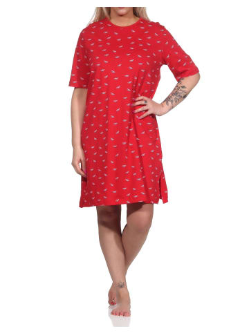 NORMANN kurzarm Nachthemd - 73261 in rot