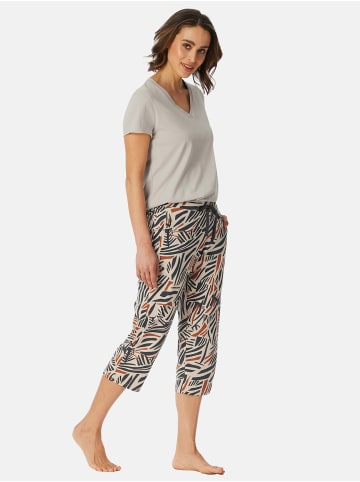 Schiesser Pyjamahose Mix & Relax 3/4 in grau-jaspe