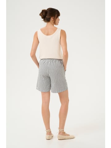 CULTURE Shorts CUkima Loose fit in Black/White Stripe