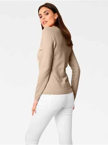 Heine V-Pullover in beige