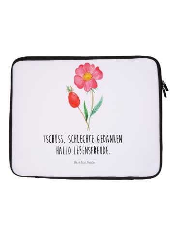 Mr. & Mrs. Panda Notebook Tasche Blume Hagebutte mit Spruch in Weiß