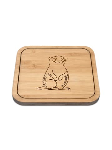 Mr. & Mrs. Panda Getränkeuntersetzer Erdmännchen ohne Spruch in Transparent