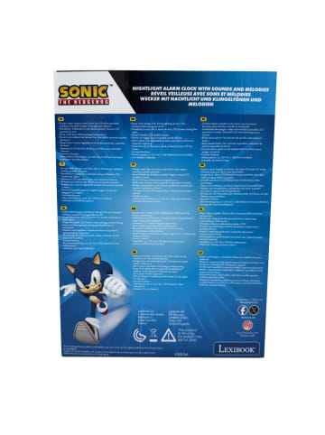 LEXIBOOK® Sonic 3D-Nachtlicht-Wecker mit Soundeffekten