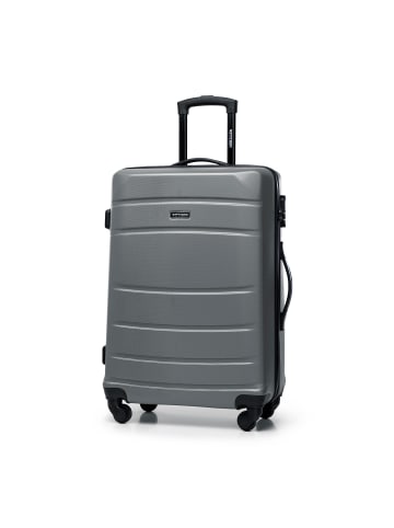 Wittchen Medium suitcase and cosmetic case made of textured in Gray