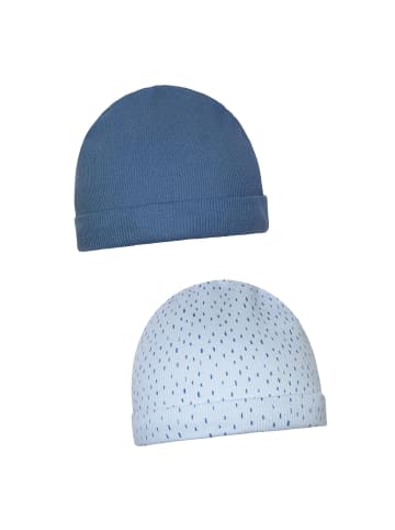 Minoti 2er-Set: Beanies BABYRIBBLUE 5 in hellblau