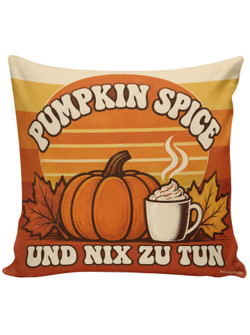 Kissen 40x40 Herbstliche Retro-Szene groovig De... in Weiß