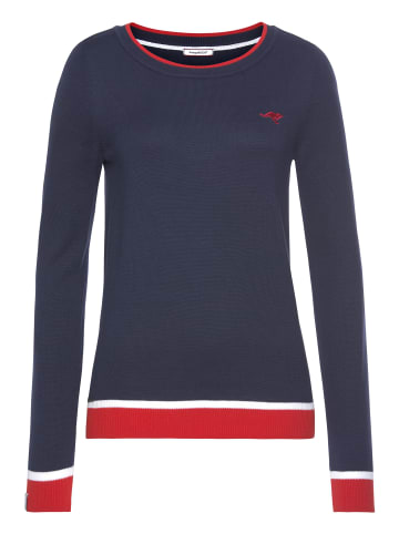 Kangaroos Rundhalspullover in marine-rot