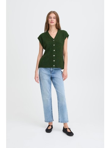 ICHI Strickweste IHBELABLUE Loose fit in Rifle Green Melange