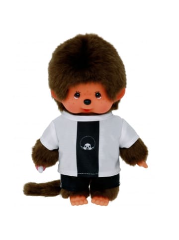 Monchhichi Junge im Fußball-Trikot | 20 cm Monchhichi Puppe | EM-Fußball Edition