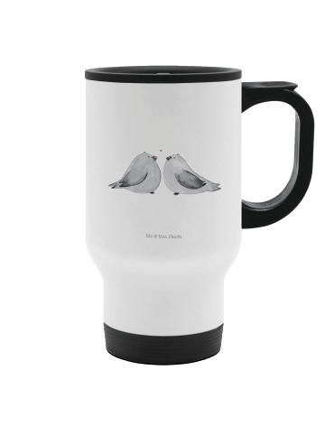 Mr. & Mrs. Panda thermosbecher Turteltauben Liebe ohne Spruch in Weiß