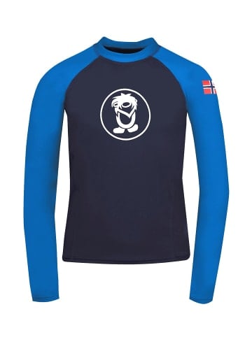 Trollkids Longsleeve "Kvalvika" in Marineblau / Mittelblau