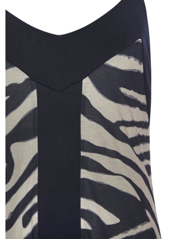 LASCANA Maxikleid in creme-graublau bedruckt