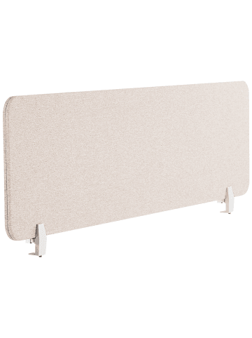 Beliani Schreibtischtrennwand WALLY in Beige - (W) 160 x (H) 40 x (L) 2 cm