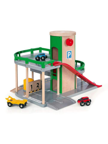 Brio Brio Aktionsspiel Parkhaus, Straßen & Schienen in bunt
