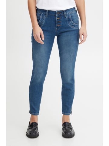 PULZ Jeans Skinny-fit-Jeans in blau