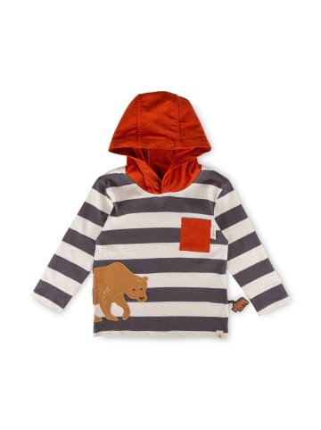 Sigikid Langarmshirt Winterbär in grau/weiß