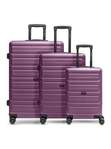 Redolz Essentials 08 3-SET 4 Rollen Kofferset 3-teilig in purple