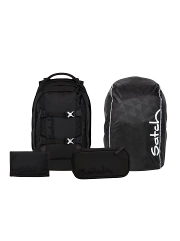 Satch Schulrucksack-Set PACK "Nordic Black" 4-teilig in Schwarz