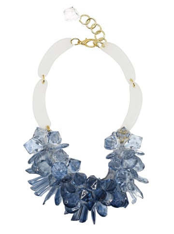 collezione alessandro Kurze Kette " Ice " in blau