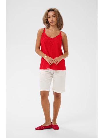 Cream Ärmellose Bluse CRAnna A-shape in High Risk Red