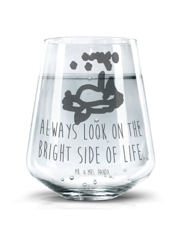 Mr. & Mrs. Panda Trinkglas Fuchs Sterne mit Spruch in Transparent