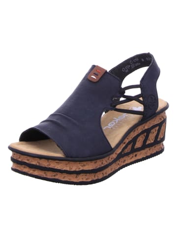 rieker Keilsandalette in blau