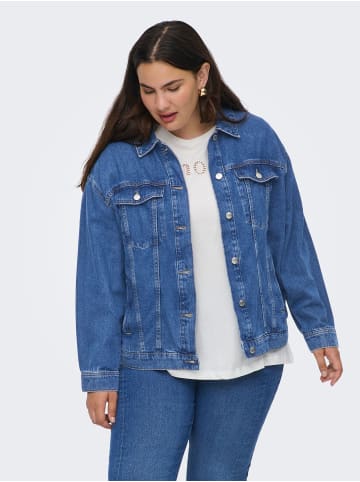 ONLY Carmakoma Jeansjacke in Dark Blue Denim