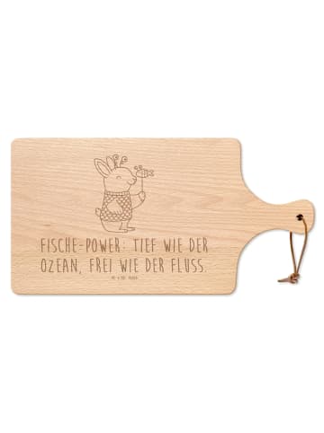 Mr. & Mrs. Panda Schneidebrett Fische Astrologie mit Spruch in Transparent