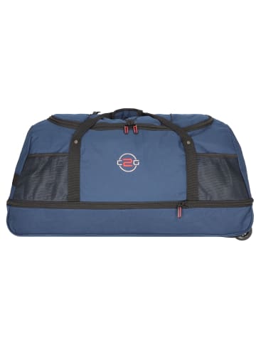 Nowi 2 Rollen Reisetasche 61 cm mit Dehnfalte navy
