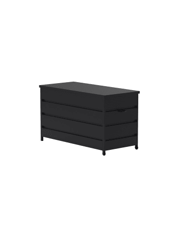 ebuy24 Auflagenbox Nisis Schwarz 130 x 60 cm